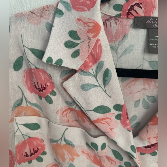 Olivia & Martin floral top with pocket size M - Picture 4 of 7